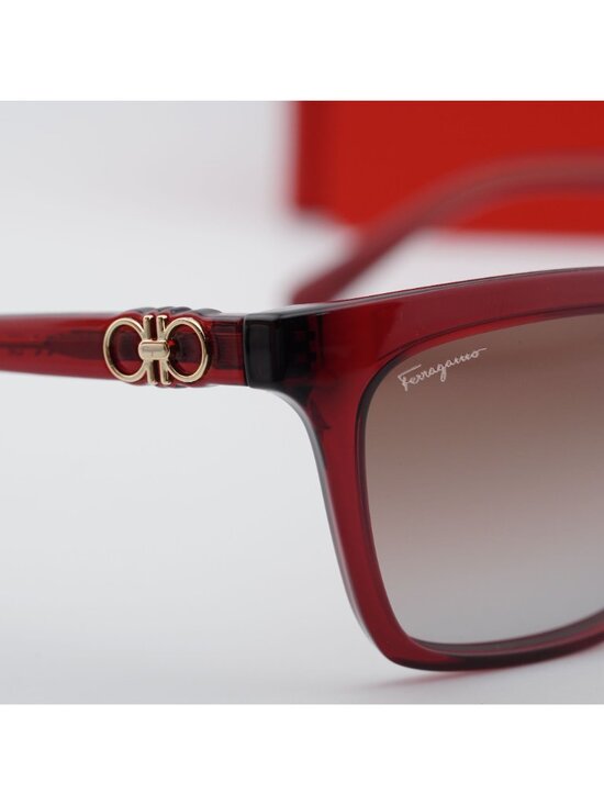 Salvatore Ferragamo SF1027S 655 Square Sunglasses - Wine / Brown main image 8